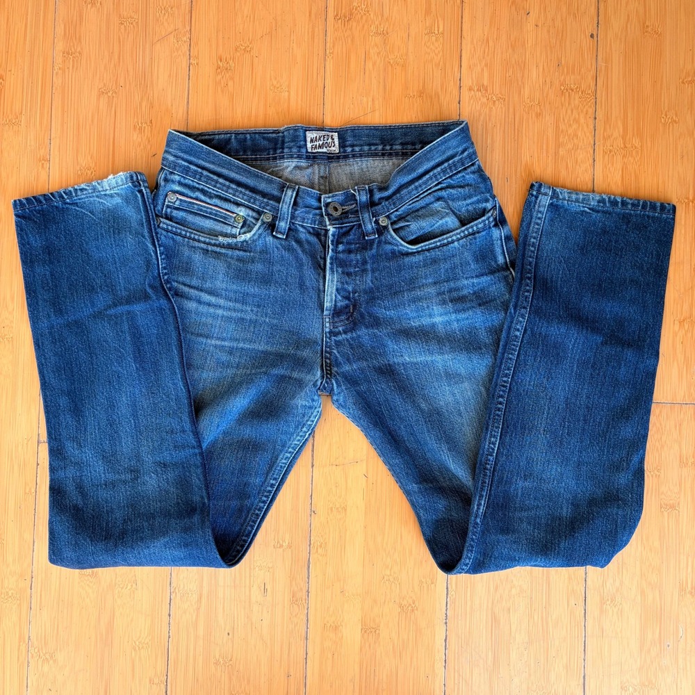 Naked & Famous Weird Guy Indigo Selvedge Jeans 011083 Blue Denim Mens 28